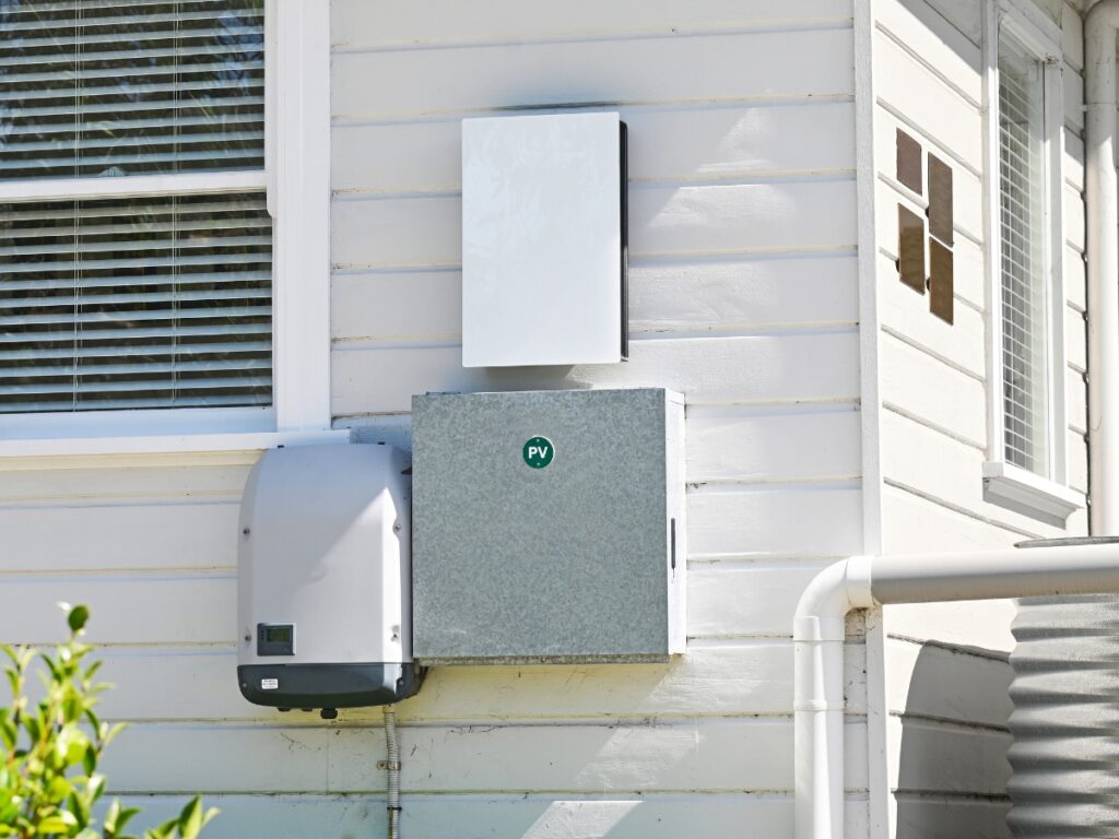 Home solar battery system installation in a Queensland home for renewable energy storage.
