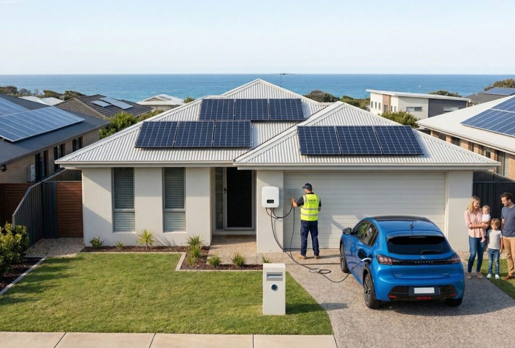 Solar battery installation in Sunshine Coast by Sunshine Coast Projects & Electrical