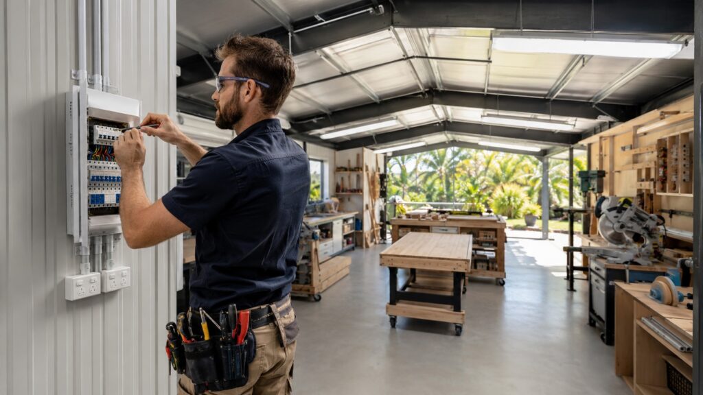 Shed & Workshop Power Installations on the Sunshine Coast 4 Power Installations by Sunshine Coast Projects & Electrical